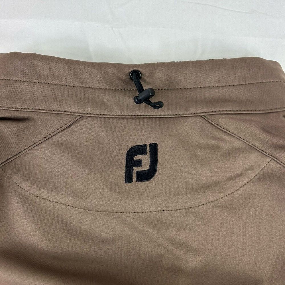FootJoy FJ‎ Men's Large Long Sleeve Full Zip Up Brown Golf Track Jacket Pockets
